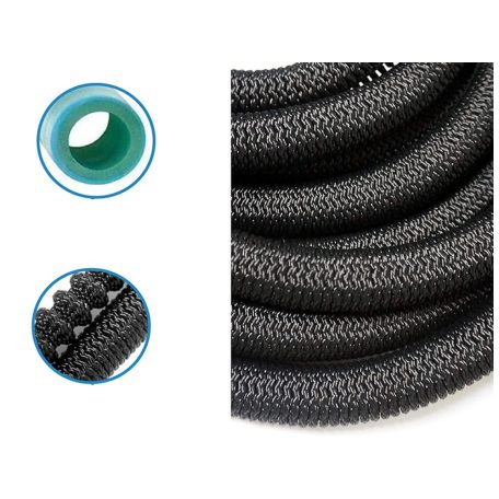 Zahradní hadice 45m s hlavicí postřikovače v černé barvě