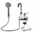 LED displejová baterie s okamžitým ohřívačem vody se sprchovou hlavicí v bílé barvě - 3000W