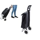 Nákupní taška skládací na kolečkách - Černo-šedá