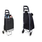 Nákupní taška skládací na kolečkách - Černo-šedá