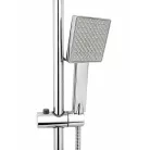 Hranatý měděný sprchový set s baterií - barva chrom