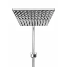 Hranatý měděný sprchový set s baterií - barva chrom