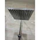 Hranatý měděný sprchový set s baterií - barva chrom