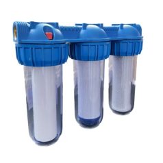   Trojitý vodní filtr s omyvatelnými filtračními vložkami, 3/4"