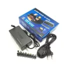 Univerzální nabíječka na notebook, 12-24 V, 7-zástrčkový typ 12V/15V/16V/18V/19V/20V/24V, černá barva