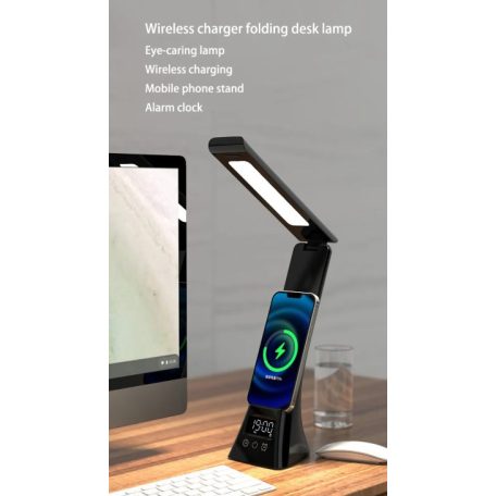 Stolní lampa, nabíječka telefonu a hodiny 3 v 1 - 15 W