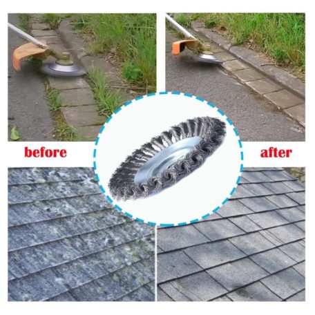 Kartáč na čištění dlažby a odstraňování plevele pro křovinořez – 8" (20 cm)