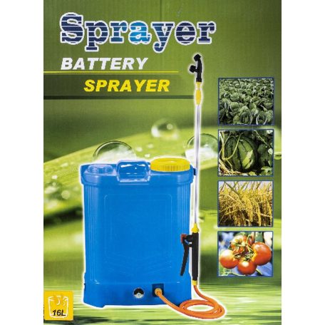 Akumulátorový postřikovač na záda, 16 l/se 4 různými hlavicemi