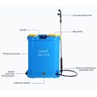 Akumulátorový postřikovač na záda, 16 l/se 4 různými hlavicemi