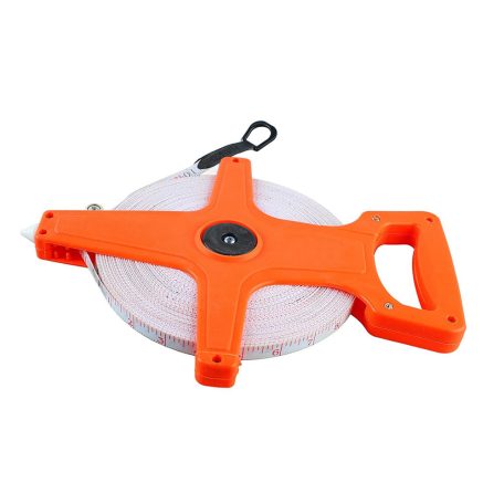 Krejčovský metr v kotouči s praktickými kleštěmi 100 metrový