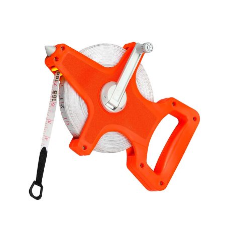 Krejčovský metr v kotouči s praktickými kleštěmi 100 metrový