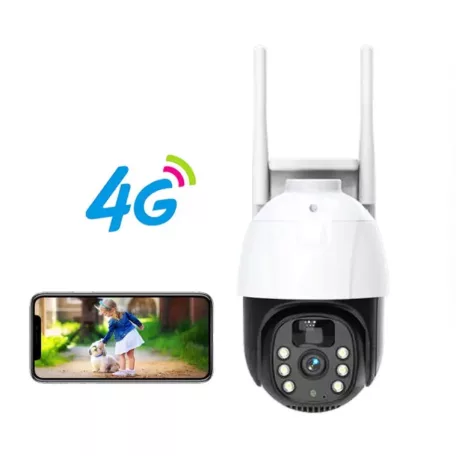 Venkovní solární vodotěsná kamera s funkcí automatického sledování - i na SIM kartu, 3 MP