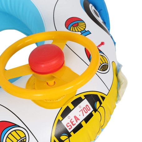 Nafukovací plovoucí guma pro děti se žlutým volantem - 70 cm