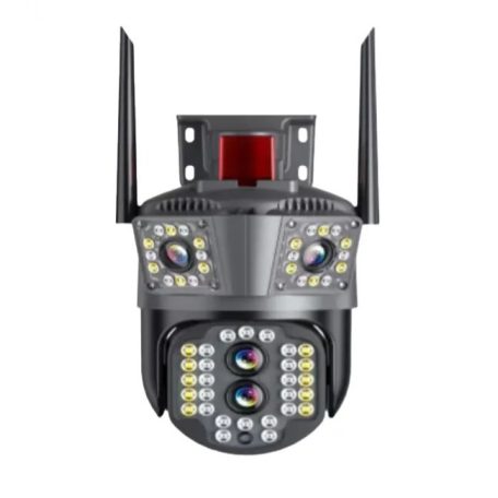 Profesionální venkovní kamera (Wi-Fi), se třemi čočkami, funkcí nočního vidění, 10x přiblížením, detekcí pohybu, bezplatnou aplikací