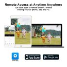 Profesionální venkovní kamera (Wi-Fi), se třemi čočkami, funkcí nočního vidění, 10x přiblížením, detekcí pohybu, bezplatnou aplikací