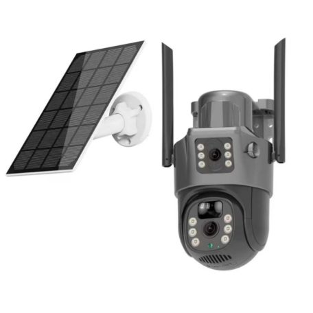 Solárně napájená 5 MP vnější vodotěsná (Wi-Fi), otočná venkovní kamera s funkcí automatického sledování - 8 ZOOM