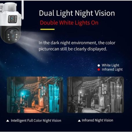 Solárně napájená 5 MP vnější vodotěsná (Wi-Fi), otočná venkovní kamera s funkcí automatického sledování - 8 ZOOM