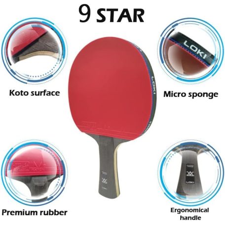 Profesionální stolní tenisová raketa LOKI 9 Star - doporučená olympijským vítězem Wang Haom