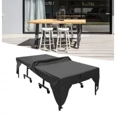   Ochranný potah na pingpongový stůl odolný vůči oděru a vodě v černé barvě - 280 cm x 153 cm x 73 cm