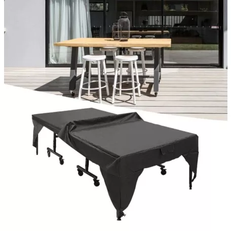 Ochranný potah na pingpongový stůl odolný vůči oděru a vodě v černé barvě - 280 cm x 153 cm x 73 cm