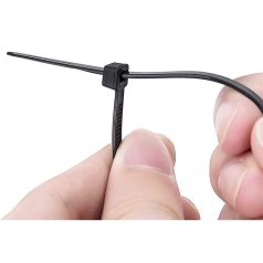 Stahovací pásky 4 x 300 mm - 100 ks, černá