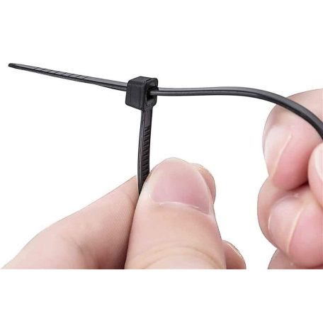 Stahovací pásky 4 x 300 mm - 100 ks, černá