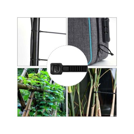 Stahovací pásky 4 x 300 mm - 100 ks, černá