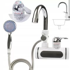   Nástěnný průtokový ohřívač vody s LED displejem a sprchovou hlavicí - 3000 W