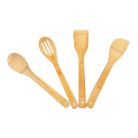 4-dílná sada kuchyňského nádobí z bambusu