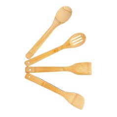 4-dílná sada kuchyňského nádobí z bambusu