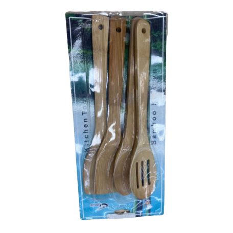 4-dílná sada kuchyňského nádobí z bambusu