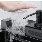 Elegantní multifunkční kuchyňský dřez Detroit z nerezavějící oceli s dvojitým kohoutkem, myčkou sklenicí, LED displejem a prkénkem na krájení - 75 cm x 45 cm