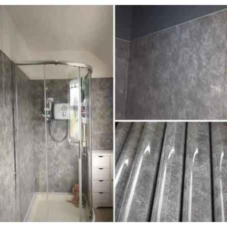 3 m x 60 cm-ový samolepící PVC panel s šedým mramorovým vzorem v roli