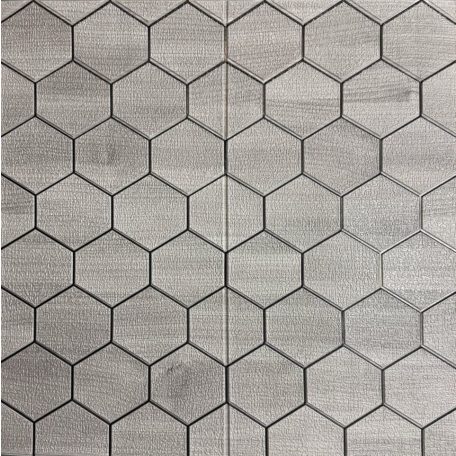Austin šedý hexagonový (včelí plást) 3D nástěnný panel (67cm x 67 cm) – samolepicí