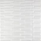 Chicago 3D nástěnný panel z bílých cihel (70 x 77 cm)