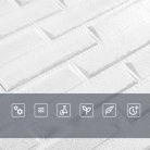 Chicago 3D nástěnný panel z bílých cihel (70 x 77 cm)