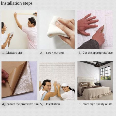 Seattle béžovo-bílý čtvercový 3D nástěnný panel (67×67 cm) – samolepicí