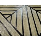 Charlotte béžovo-černý 3D nástěnný panel s dřevěnou kresbou (67×67 cm) – samolepicí