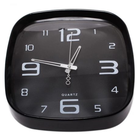 30 cm-ové stylové černé nástěnné hodiny s jasně viditelným ciferníkem