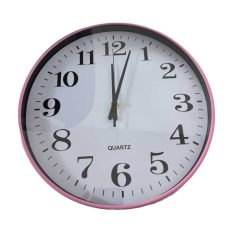   30 cm-ové stylové kulaté bílé nástěnné hodiny s jasně viditelným ciferníkem
