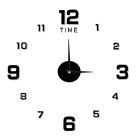 Dekorativní nástěnné hodiny s černými čísly