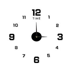 Dekorativní nástěnné hodiny s černými čísly