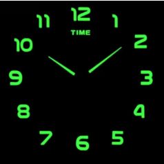   Dekorativní, fosforeskující nástěnné hodiny s dobře viditelnými číslicemi