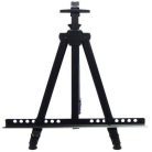 Malířský, skládací, nastavitelný kovový stojan v černé barvě - 52-150 cm
