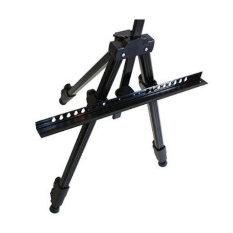 Malířský, skládací, nastavitelný kovový stojan v černé barvě - 52-150 cm