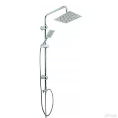   Čtvercová elegantní wellness sprchová sada pro domácnost - stříbrná barva