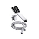 Elegantní chromová sprchová hlavice s držákem