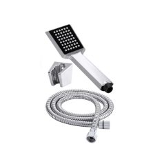 Elegantní chromová sprchová hlavice s držákem