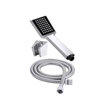 Elegantní chromová sprchová hlavice s držákem
