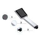 Elegantní chromová sprchová hlavice s držákem